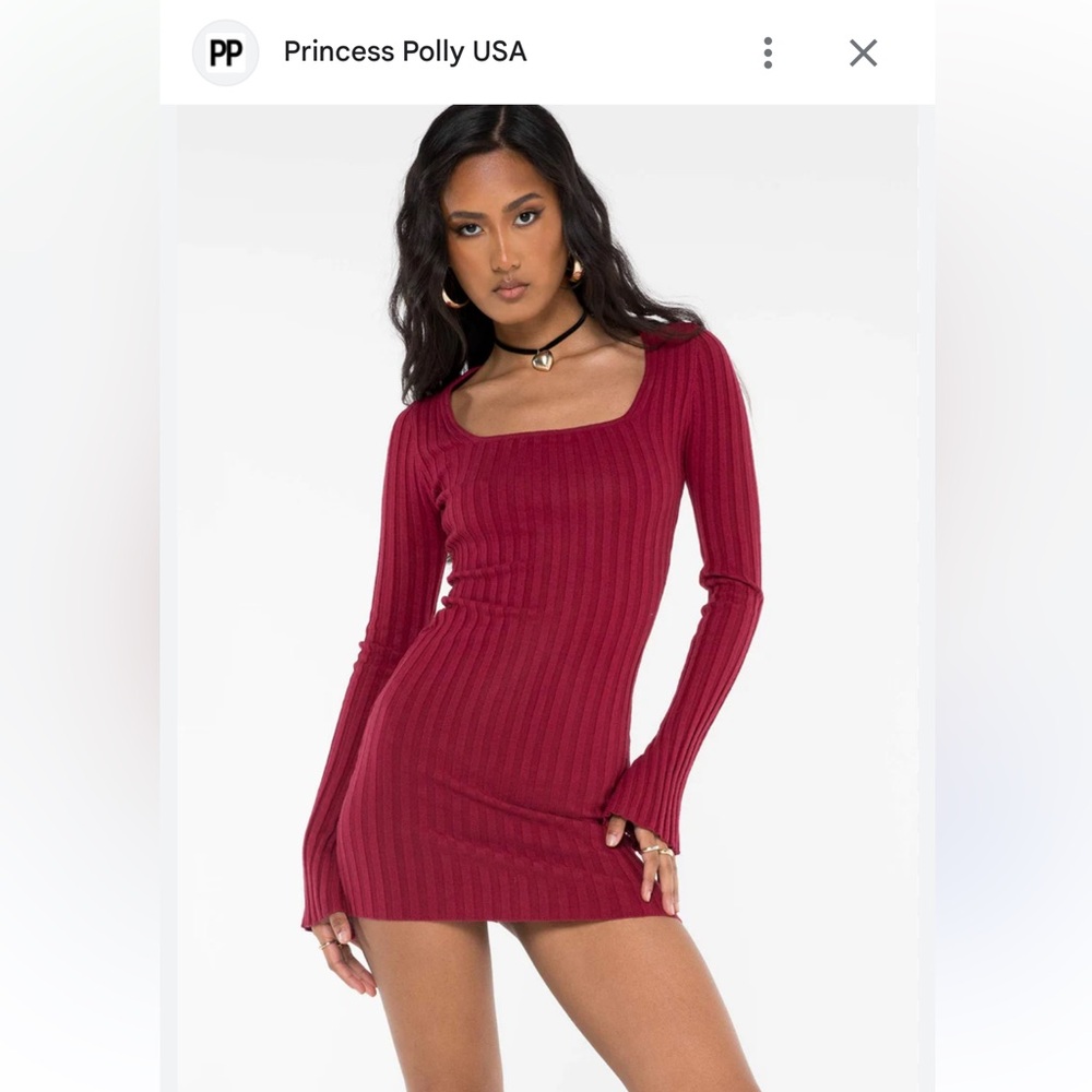 Princess Polly Barossa Long Sleeve Mini Dress